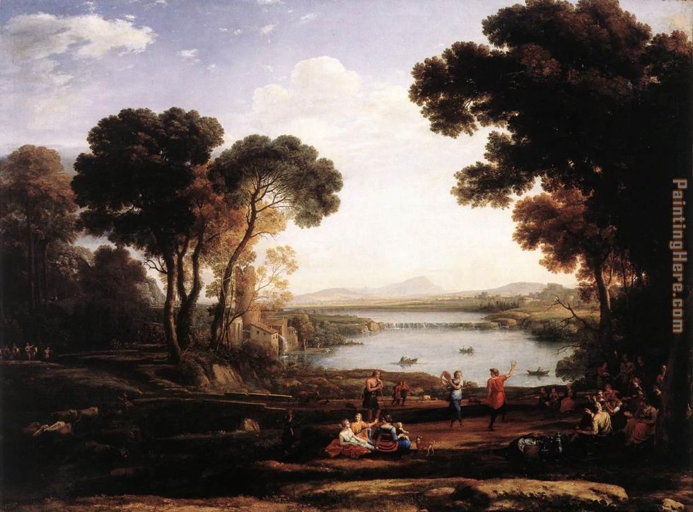 Landscape with Dancing Figures The Mill painting - Claude Lorrain Landscape with Dancing Figures The Mill art painting